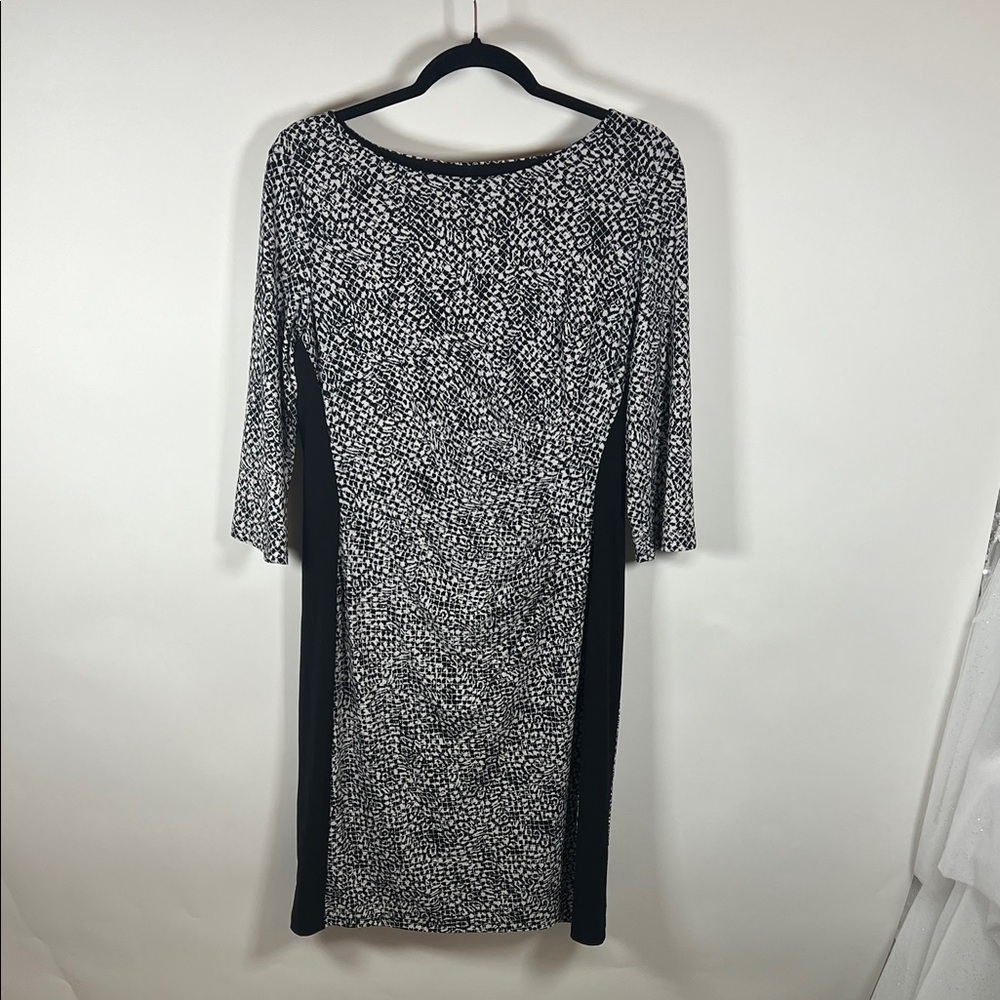 Ralph Lauren Black and White Long Sleeve Dress